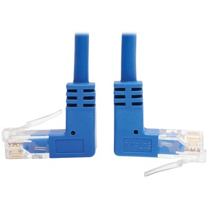 Tripp Lite Cat6 Ethernet Cable Up/Down Angled UTP Slim Molded M/M Blue 20ft