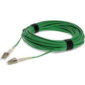 AddOn 20m LC (Male) to LC (Male) Green OM4 Duplex Plenum-Rated Fiber Patch Cable