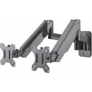 Manhattan 461627 Wall Mount for Monitor, Display, TV, Flat Panel Display, Curved Screen Display - Black