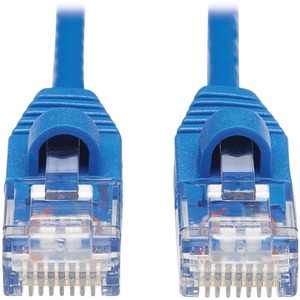 Tripp Lite Cat6a 10G Snagless Molded Slim UTP Network Patch Cable (M/M), Blue, 15 ft.