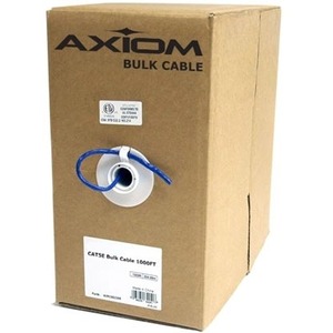 Axiom CAT5E 24AWG 4-Pair Solid Conductor 350MHz Bulk Cable Spool 1000FT (Orange)