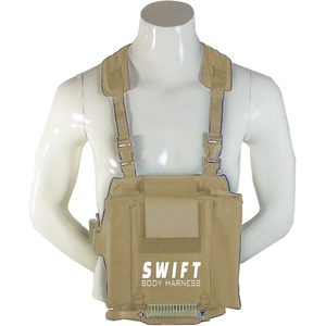 Swift Platform Body Harness for Laptop and Tablets, 28 to 34 Inch Waist, Sand