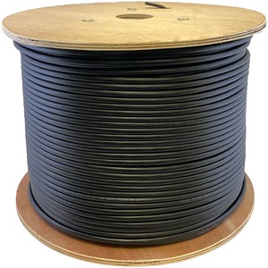AddOn 1000ft Non-Terminated Black CAT 6A Plenum-Rated Bulk Cable
