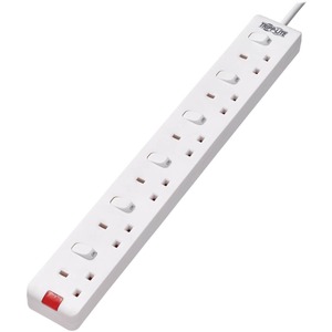 Tripp Lite Power Strip 6-Outlet British BS1363A Individually Switched 13A