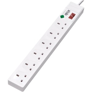 Tripp Lite Surge Protector Power Strip 6-Outlet British BS1363A 1.8M Cord