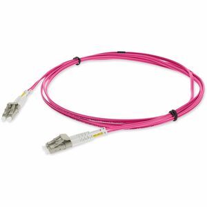 AddOn 3m LC to LC Magenta OM4 Duplex OFNR (Riser-Rated) Fiber Patch Cable
