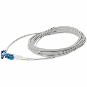 AddOn 1.5m LC to LC Gray OS2 Duplex OFNR (Riser-Rated) SMF (Single Mode) Fiber Patch Cable, 9/125