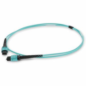 AddOn 3m MPO/UPC (Male) to MPO/UPC Aqua OM4 OFNR (Riser-Rated) 12-Strand Fiber Patch Cable