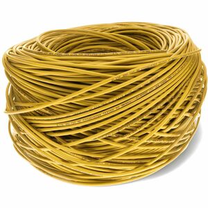 AddOn 1000ft Non-Terminated Yellow CAT5E Plenum-Rated Stranded Bulk Cable CAT 5E