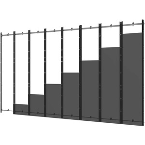 Peerless-AV SEAMLESS Kitted DS-LEDL27-8X8 Mounting Frame for LED Display, Video Wall - Black, Silver