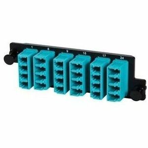 Ortronics High Density 6-LC Quad (24 fibers) OM3/4, Aqua adapters