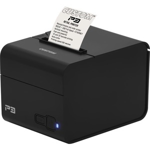 Custom P3 Desktop Direct Thermal Printer - Monochrome - Receipt Print - Ethernet - USB - Serial