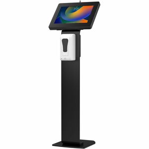 CTA Digital Premium Locking Floor Stand Kiosk with Automatic Soap Dispenser (Black)