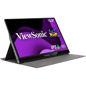 ViewSonic 15.6 Inch 1080p Portable Monitor with 2 Way Powered 60W USB C, IPS, Eye Care, Dual Speakers, Built in Stand with Smart Cover (VG1655)