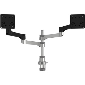 Ergoguys Zepher 4 Desk Mount for Monitor - Matte Silver, Black