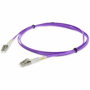 AddOn 3m LC to LC Violet OM4 Duplex OFNR (Riser-Rated) Fiber Patch Cable