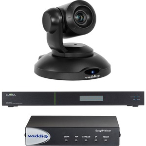 Vaddio EasyIP 10 Video Conferencing Mixer Kit with IP PTZ Camera - Black