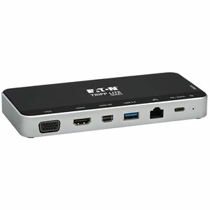 Tripp Lite USB C Docking Station Hub Triple Display 4K HDMI VGA USB A/C Gbe