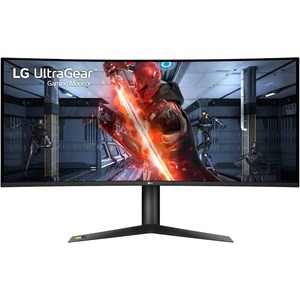 LG UltraGear 38GN95B-B 37.5" UW-QHD+ Curved Screen Gaming LCD Monitor - 21:9 - Black, White