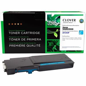 Clover Imaging Remanufactured Extra High Yield Cyan Toner Cartridge for Xerox 106R03526