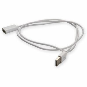 AddOn 1m USB 2.0 (A) Male to USB 2.0 (B) Male White Cable