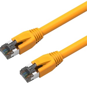 Axiom 50FT CAT8 2000mhz S/FTP Shielded Patch Cable Snagless Boot (Yellow)