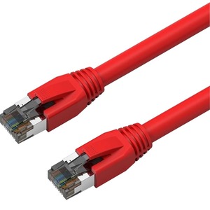 Axiom 7FT CAT8 2000mhz S/FTP Shielded Patch Cable Snagless Boot (Red)