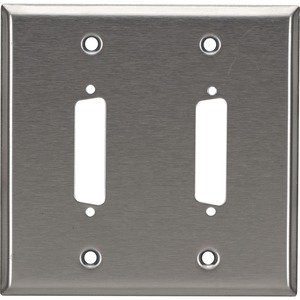 Black Box Wallplate - Stainless Steel, DB25, Double-Gang, 2-Port