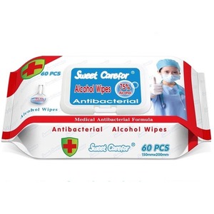 Wipes, Cleaning/Sanitizing, 60/Pkt, 24Pkt/Ct, White