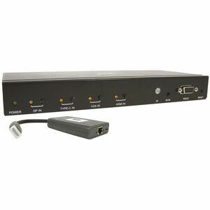 Tripp Lite by Eaton 4-Port Presentation Switch Kit, 4K 60 Hz (4:4:4) HDMI, DP, USB-C and VGA to HDMI over Cat6 Extender, 50 ft., TAA