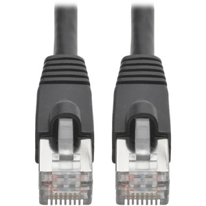 Tripp Lite Cat6a Ethernet Cable 10G STP Snagless Shielded PoE M/M Black 2ft