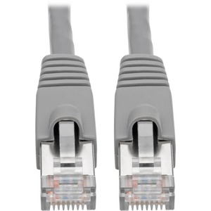 Tripp Lite Cat6a 10G Snagless Shielded STP Ethernet Cable (RJ45 M/M) PoE Gray 2 ft. (0.61 m)