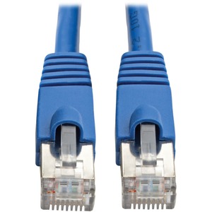 Tripp Lite Cat6a Ethernet Cable 10G STP Snagless Shielded PoE M/M Blue 8ft