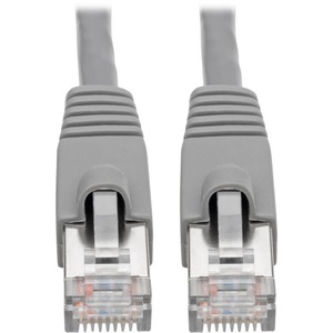 Tripp Lite Cat6a Ethernet Cable 10G STP Snagless Shielded PoE M/M Gray 8ft