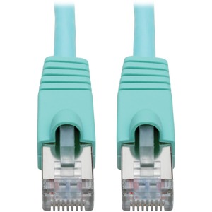 Tripp Lite Cat6a Ethernet Cable 10G STP Snagless Shielded PoE M/M Aqua 15ft