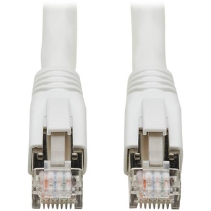 Tripp Lite Cat8 25G/40G-Certified Snagless Shielded S/FTP Ethernet Cable (RJ45 M/M) PoE White 50 ft. (15.24 m)