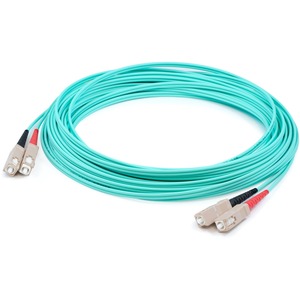 AddOn 79m SC (Male) to SC (Male) Straight Aqua OM4 Duplex LSZH Fiber Patch Cable