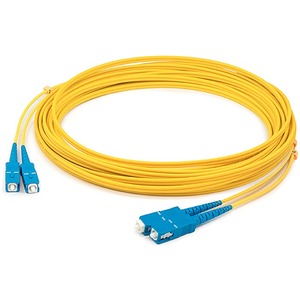 AddOn 10m SC (Male) to SC (Male) Straight Yellow OS2 Duplex LSZH Fiber Patch Cable