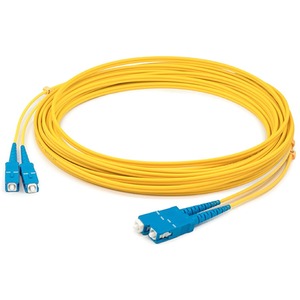 AddOn 11m SC (Male) to SC (Male) Straight Yellow OS2 Duplex LSZH Fiber Patch Cable