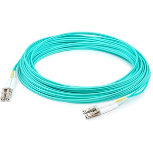 AddOn 87m LC (Male) to LC (Male) Straight Aqua OM4 Duplex LSZH Fiber Patch Cable