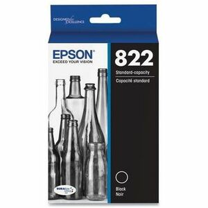 Epson T822 Original Standard Yield Inkjet Ink Cartridge - Black - 1 Each