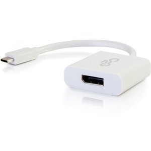 C2G USB C to DisplayPort Adapter Converter 4K 30Hz - White TAA