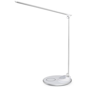 Realspace™ Architect Desk Lamp, Adjustable, 21-1/2H, Black/Silver