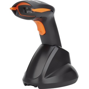 Manhattan Wireless 2D Handheld Barcode Scanner, 250mm Scan Depth, up to 80m effective range (line of sight), Max Ambient Light 100,000 lux (sunlight), Black, Three Year Warranty, Box