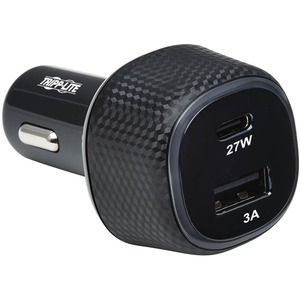 Tripp Lite USB Car Charger Dual-Port 45W Charging USB-C 27W QC4+ USB-A 18W