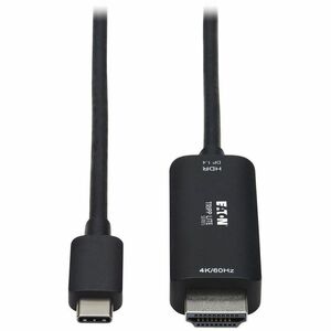 Tripp Lite USB C to HDMI Adapter Cable 4K60Hz HDR DP 1.4 Alt Mode Black 3ft