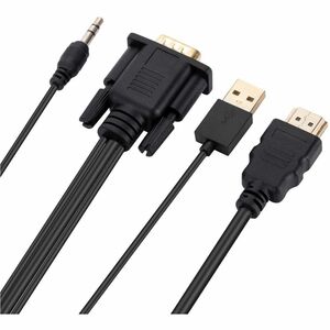 4XEM 6 ft HDMI to VGA with 3.5mm Audio