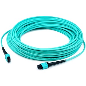 AddOn 40m MPO (Female) to MPO (Female) Aqua OM4 Duplex Fiber LSZH-rated Patch Cable