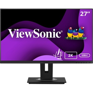 ViewSonic VG2756-2K 27 Inch IPS 1440p Docking Monitor with Integrated USB C 3.2, RJ45, HDMI, Display Port and 40 Degree Tilt Ergonomics for Home and Office