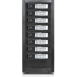 RAIDage JAGE9BT8HDSL-DE Drive Enclosure 12Gb/s SAS, SATA/600 - Mini-SAS HD Host Interface Tower - Black, Silver
